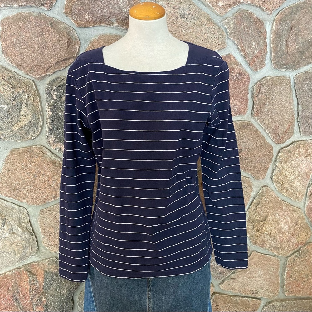 Seg’ments made in Canada nautical striped cotton blend top